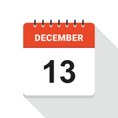 December 13 Calendar Date icon