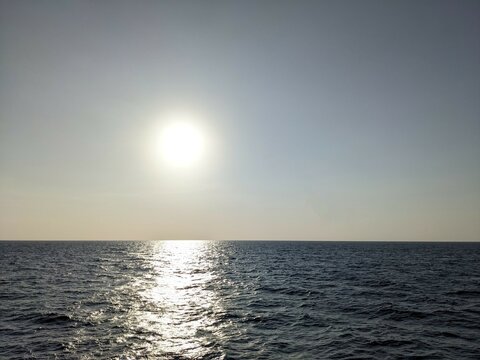 Sea and blue aky