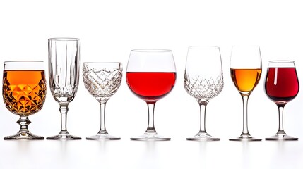 Wine Glasses Collection  Red Wine  White Wine  Champagne  Glassware  Barware  Drinks  Beverage  Alcohol  Celebration  Party  Cocktail  Set  Glass  Cry