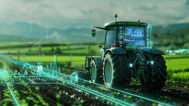Advanced sensors for crop monitoring and precision agriculture, showcasing the concept of smart farming and technology integration in modern agriculture practices