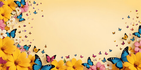 abstract background with butterflies