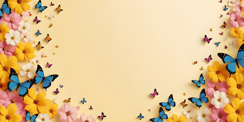 abstract background with butterflies