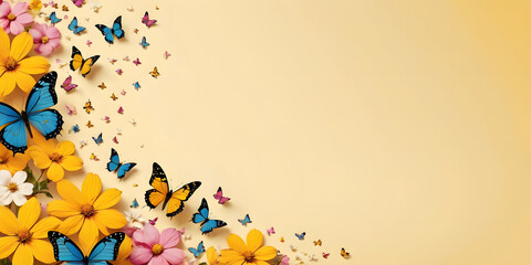 abstract background with butterflies