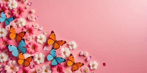 abstract background with butterflies