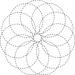 Obraz premium Circle overlapping elements. Geometric design