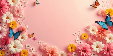 abstract background with butterflies