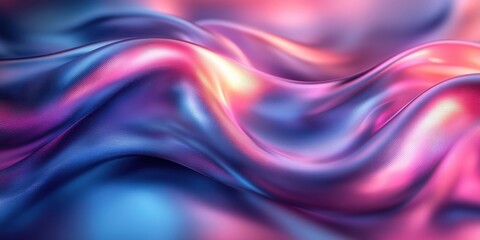 Abstract Flowing Fabric A Symphony of Pink and Blue Hues