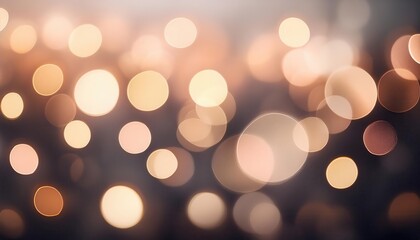 Fototapeta premium Warm Golden and Soft Pastel Bokeh Light Blurs. Dreamy Abstract Background with Soft Focus and Subtle Glow