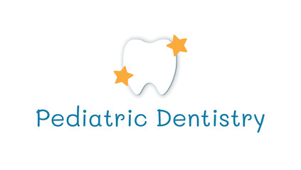 Dentistry clinic Logo Design Vector. Flat style isolated on white background. Abstract milktooth Logo Concept Template. EPS10