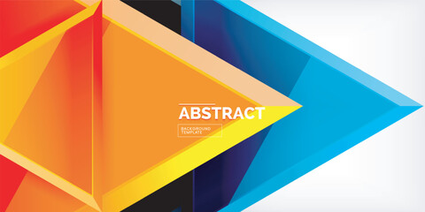 Abstract background - glossy triangles. Vector Illustration For Wallpaper, Banner, Background, Card, Book Illustration, landing page