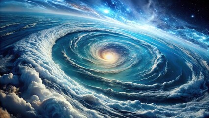 Ocean currents swirling in a mesmerizing dance