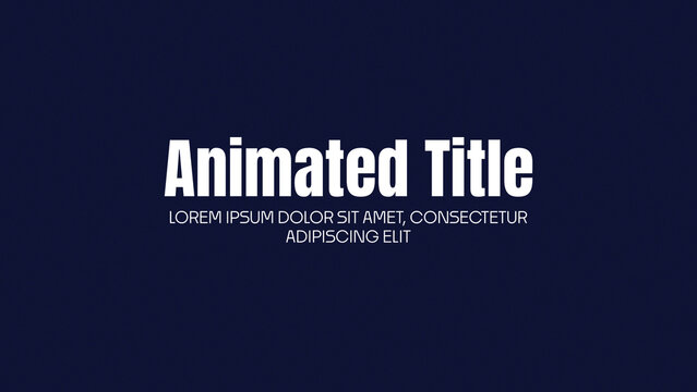 Animated Titles | Elegant Callout Text Animation for Explainer Videos and Tutorials