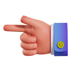 3D Pointing Side Hand Gesture Illustration