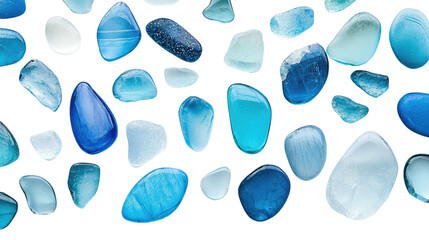 Naklejka premium blue gem stone transparent background