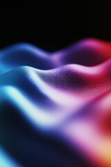 Dark noisy grainy background purple orange black abstract glowing shape poster header cover backdrop design, noise texture banner, copy space