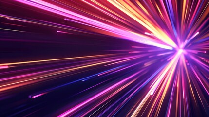 Obraz premium Abstract Neon Light Burst