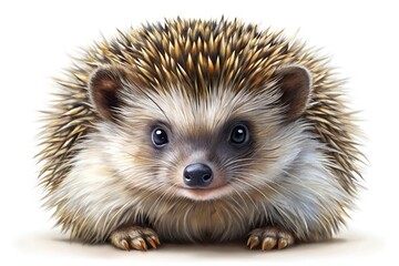 Obraz premium Oil painting of a serene hedgehog representing harmony and intuition