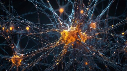 Free Photo Digital AI chip integral into abstract technology brain ai on dark blue background	