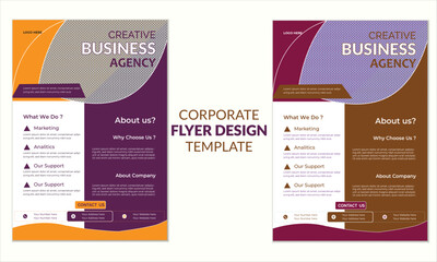 Creative modern minimal and business flyer template colorful gradient geometric circle design 