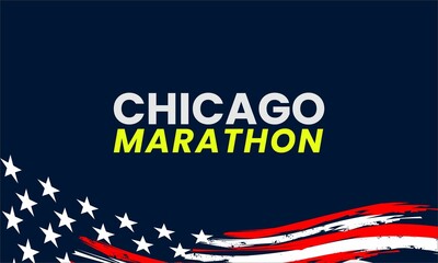 Chicago Marathon Background.  Great for use on banners, flyers, Chicago Marathon events