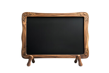 Obraz premium Vintage chalkboard with wooden frame, isolated transparent background