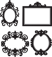 Set frames. Hand drawn vector illustration	