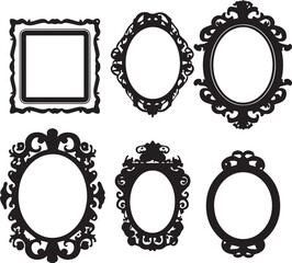 Set frames. Hand drawn vector illustration	