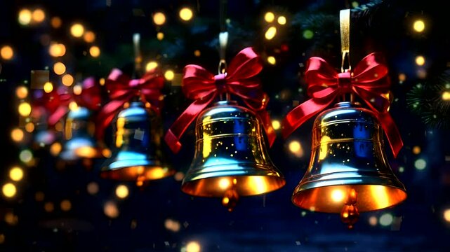 bells on Christmas Eve, playing 4k video background smoothly