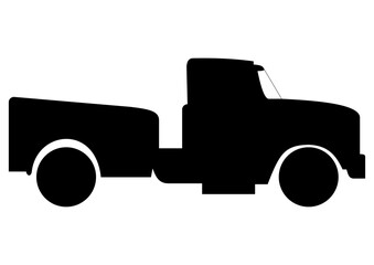 Silhouette of a truck