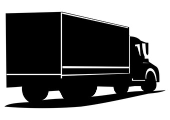 Silhouette of a truck