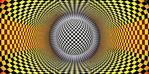 Optical illusion background with mind bending visual effect