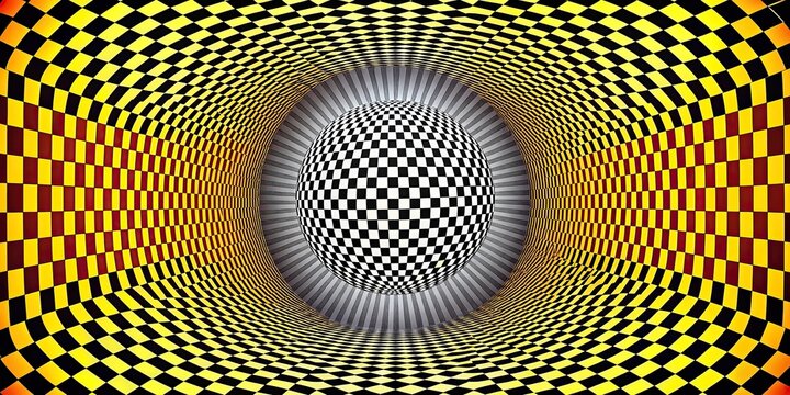 Optical illusion background with mind bending visual effect