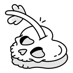 A gothic target icon in drawing style 
