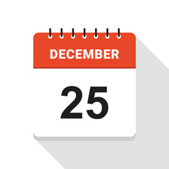 December 25 Calendar Date icon