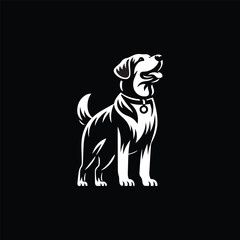 dog silhouette illustration