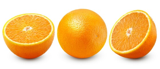 Orange citrus isolated on white background