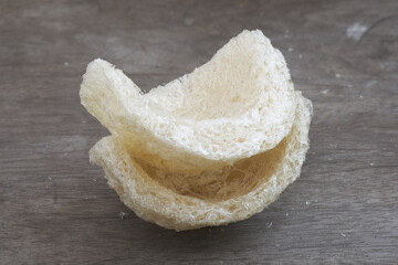 Swallow's nest or Bird’s nest isolated. Bird's nest is an expensive culinary ingredient for health. Edible bird's nest 