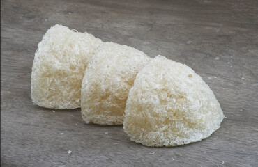 Swallow's nest or Bird’s nest isolated. Bird's nest is an expensive culinary ingredient for health. Edible bird's nest 