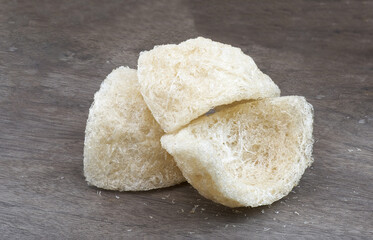 Swallow's nest or Bird’s nest isolated. Bird's nest is an expensive culinary ingredient for health. Edible bird's nest 