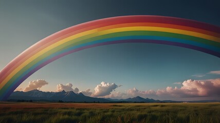 Obraz premium LGBTQ Pride Flag with Dynamic Rainbow Colors