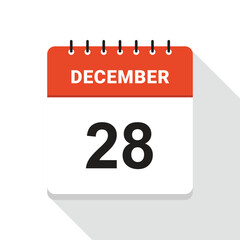 December 28 Calendar Date icon