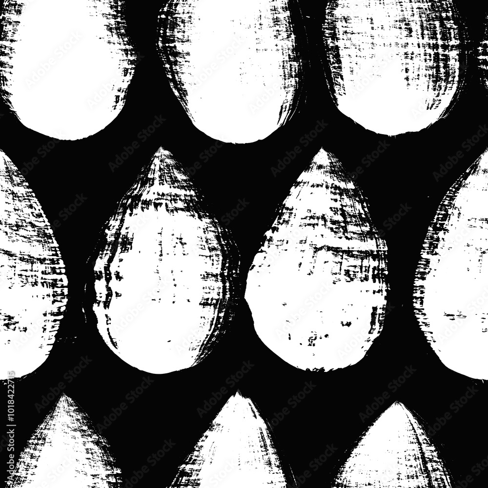 Aufkleber vector drops pattern. seamless black and white brush stroke background. raindrops print with distres