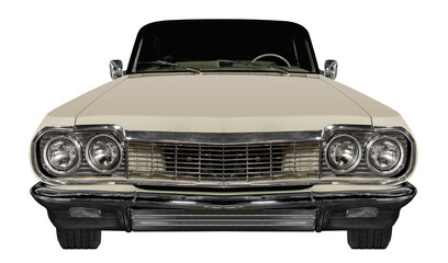 Green vintage convertible car