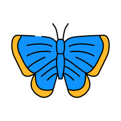 long tailed blue spring line icon vector. long tailed blue spring sign. isolated symbol illustration