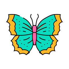 mourning cloak spring line icon vector. mourning cloak spring sign. isolated symbol illustration