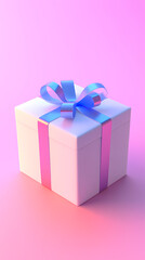 Obraz premium Elegant design of a pink and blue gradient gift box