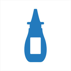 Nasal spray icon. Cold, running nose, medicine icon