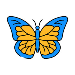 monarch summer line icon vector. monarch summer sign. isolated symbol illustration