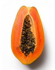 Papaya, isolated on a clean white background