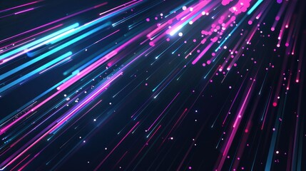 Obraz premium Abstract Neon Light Streaks